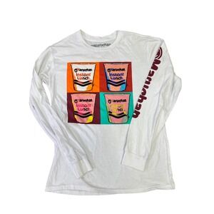 Maruchan Instant Lunch Ramen Long Sleeve T-Shirt Boys M‎ 7/9 Warhol Graphic Tee